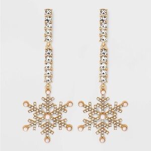 SUGARFIX BaubleBar Feeling Frosty
Earrings - Snowflake Winter Christmas Gold NWT